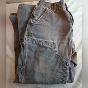 Men's Gray Utility Work Pants - Durable Everyday Comfort